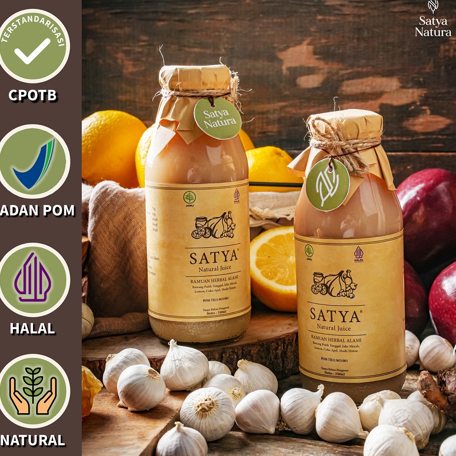 

[KODE QRYRD] SATYA Natural Juice (PAKET 2 Botol) Jus Bawang Putih Tunggal BPOM TR