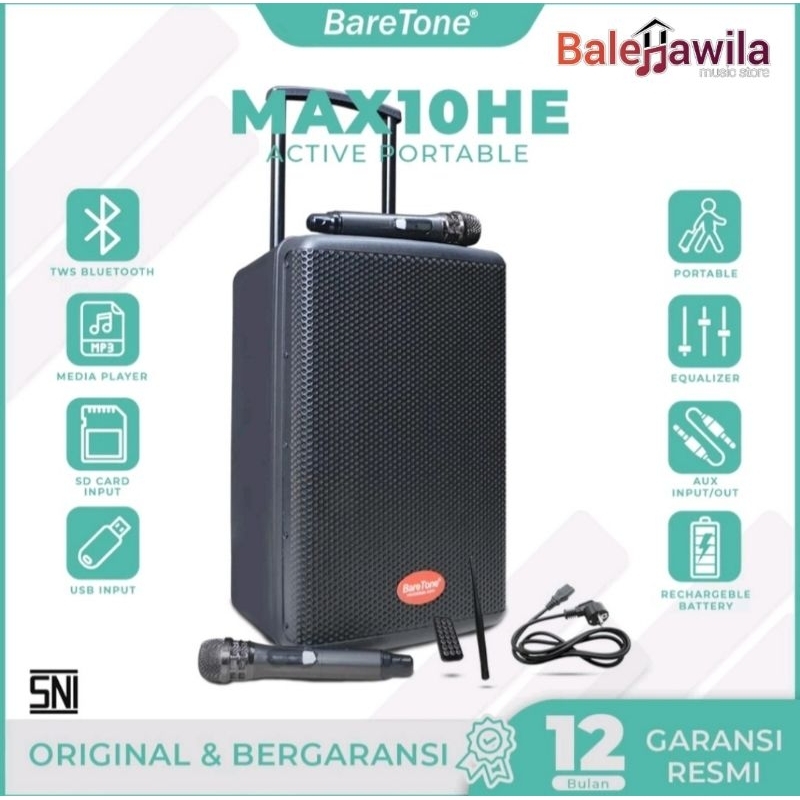 Speaker Portable Baretone MAX 10HE MAX10HE 10" Speaker Baretone