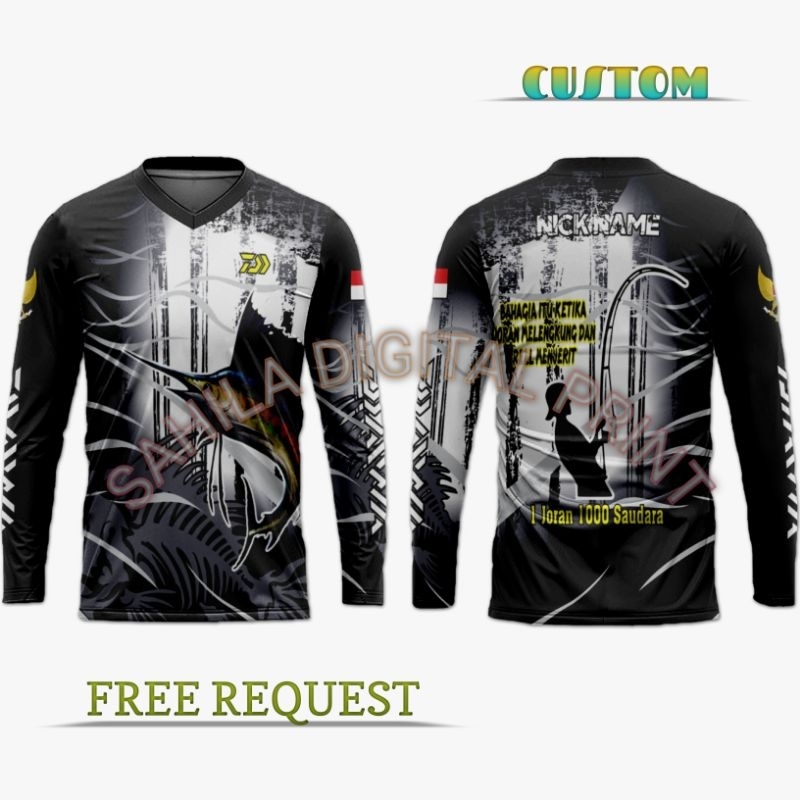 Jersey mancing custom - bisa satuan - free request