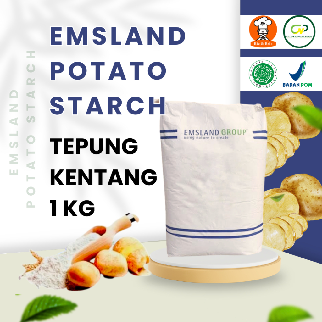 

Pure Potato Starch Eropa 1kg / Tepung Kentang Pati Kentang Murni Import