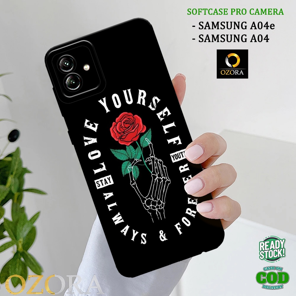OZORA - Case Samsung Galaxy A04e / A04 Terbaru - Fashion Case Bunga - Casing Hp Samsung A04e / A04 -