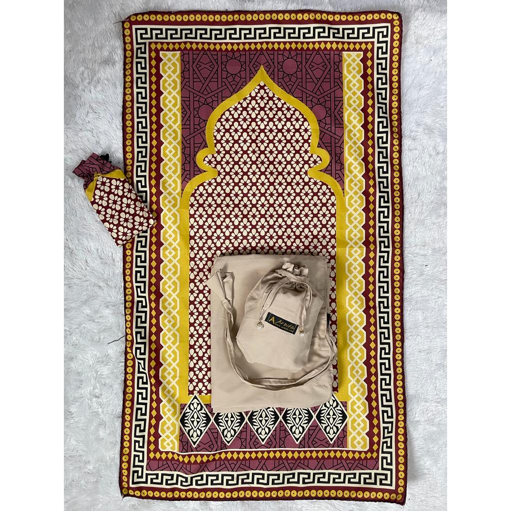 RB Arbifa Promo Full Set Mukena + Sajadah Jamila Dewasa Travel Series Katun Polos Renda Arbifa