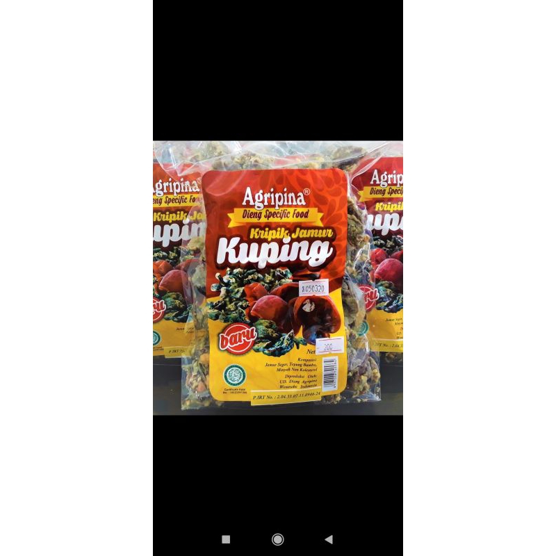 

kripik jamur kuping dieng Agripina khas wonosobo