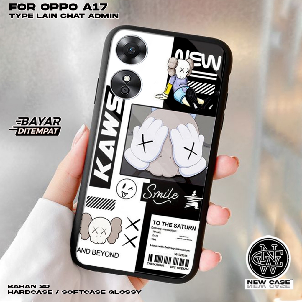 Case OPPO A17 - Casing Hp Terbaru 2023 Newcase [ KAWS ] Silikon Hp Mewah - Kesing Hp Case OPPO A17 -