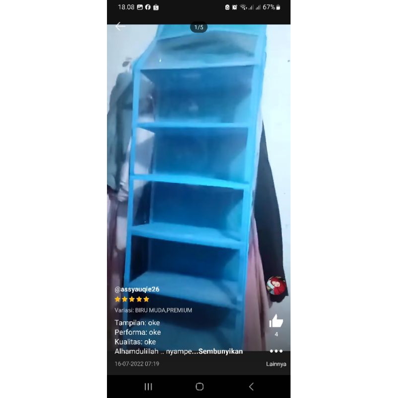 RAK SEPATU POLOS 11SAP / RAK SEPATU POLOS WARNA / RAK SEPATU GANTUNG /RAK SUSUN RAK SET TRIPLEK