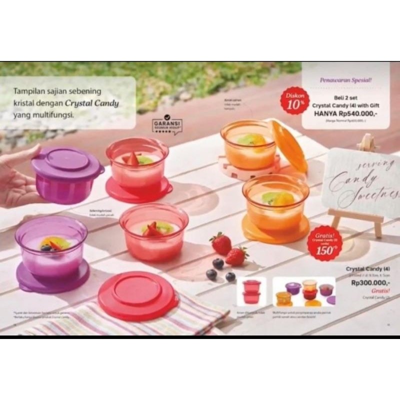 Tupperware Crystal Candy set isi 6 pcs bowl