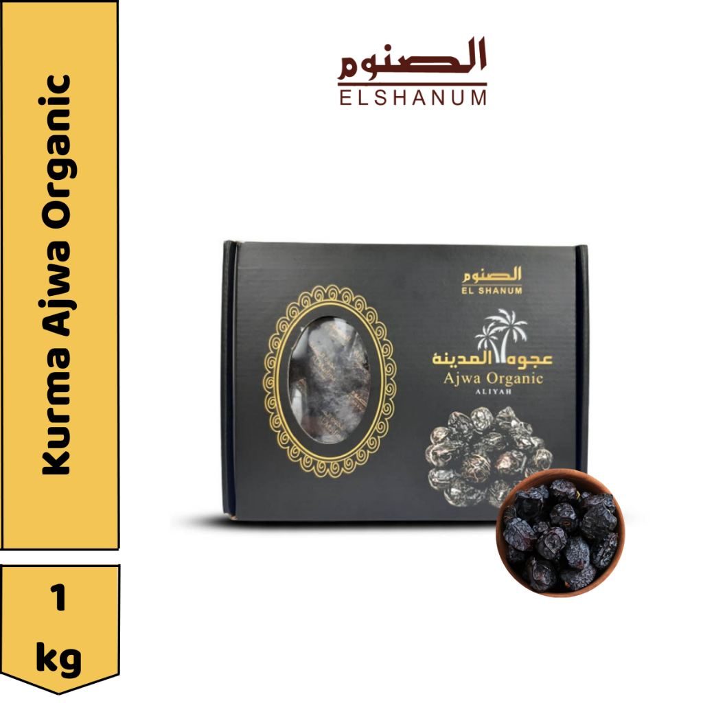 

KURMA AJWA ORGANIK 1KG BOX HITAM | KUMRA AJWA ALIYAH ORGANIK | AJWA ALIYAH UNAI | KURMA NABI ASLI