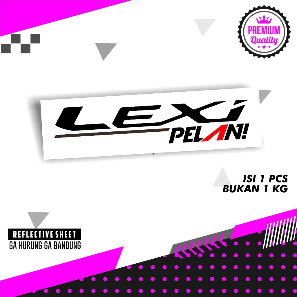 Stiker Motor LEXI PELAN! Stiker Keren Viral Tiktok Motor LEXI Aksesoris Variasi