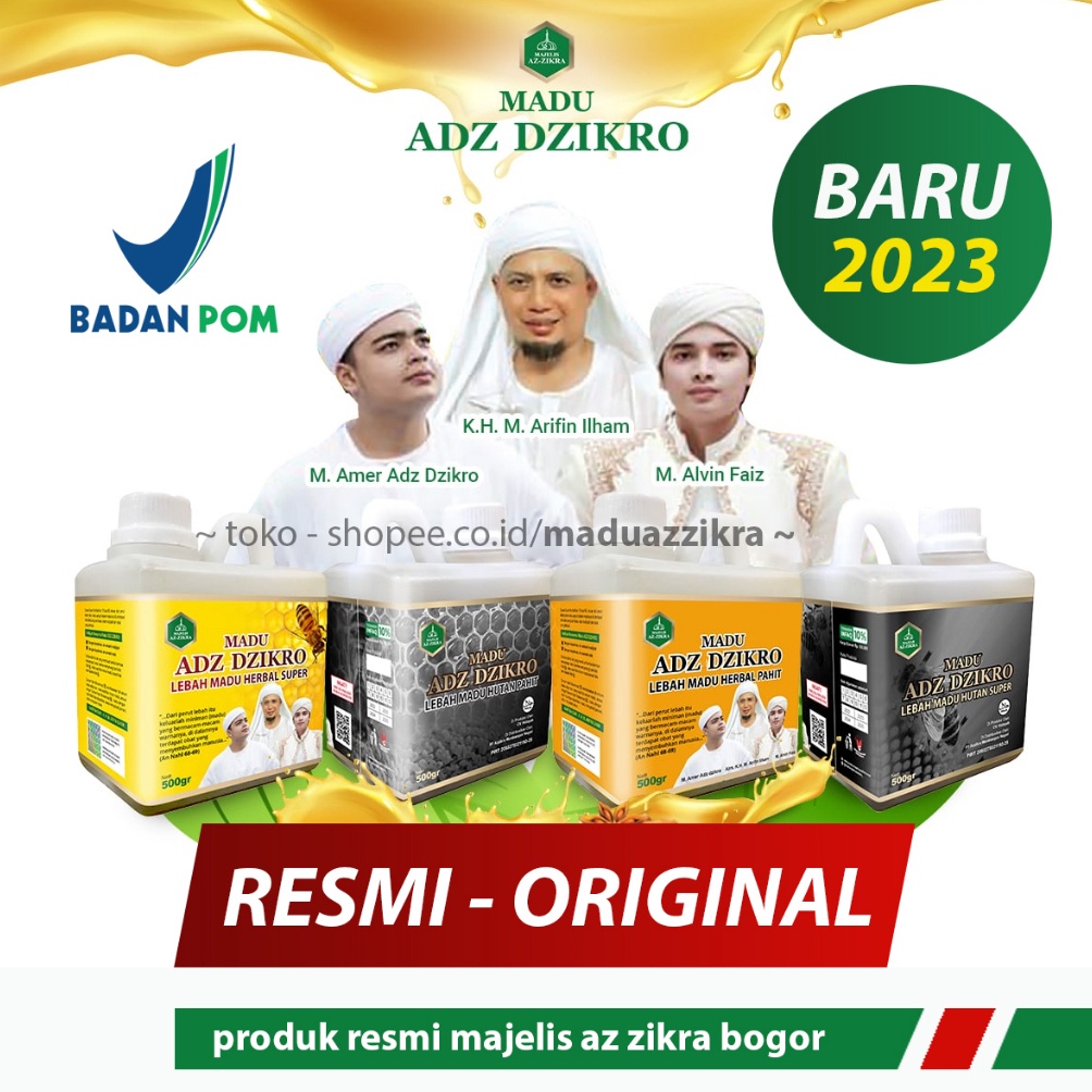 

Re4dy Madu Adzikra Herbal Super Original Hitam Pahit Az Zikra Asli 100% 500 gr New Product