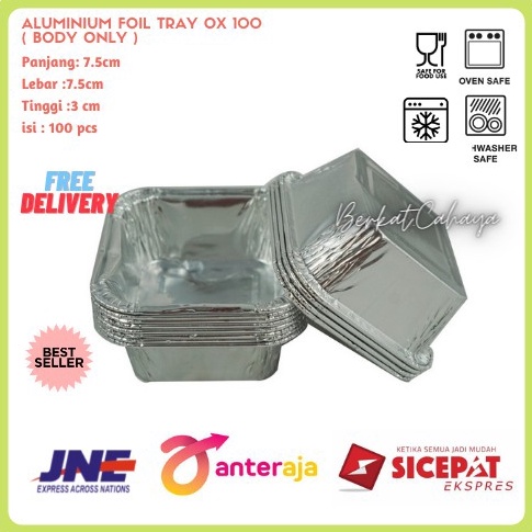 Grosir.. ALUMINIUM FOIL CUP OX 100 / ALUMUNIUM FOIL TRAY / KOTAK ALUMUNIUM ISI 100 - DIJAMIN BAGUS 9