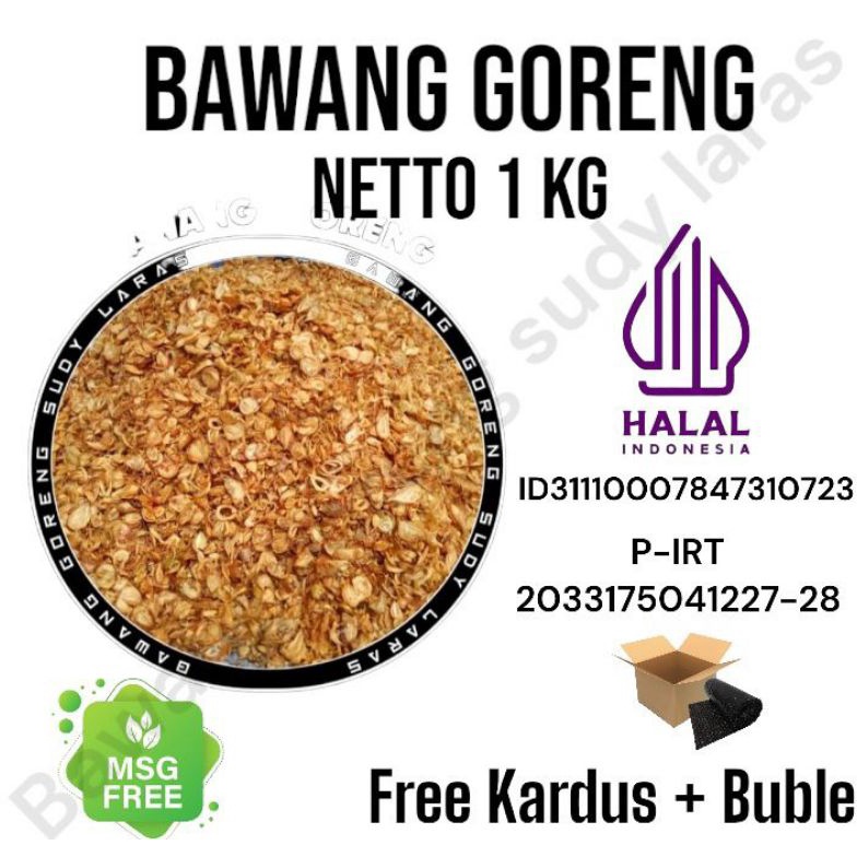 

[COD 0C91] BAWANG goreng ASLI Brebes&sumenep 1 Kg renyah 57