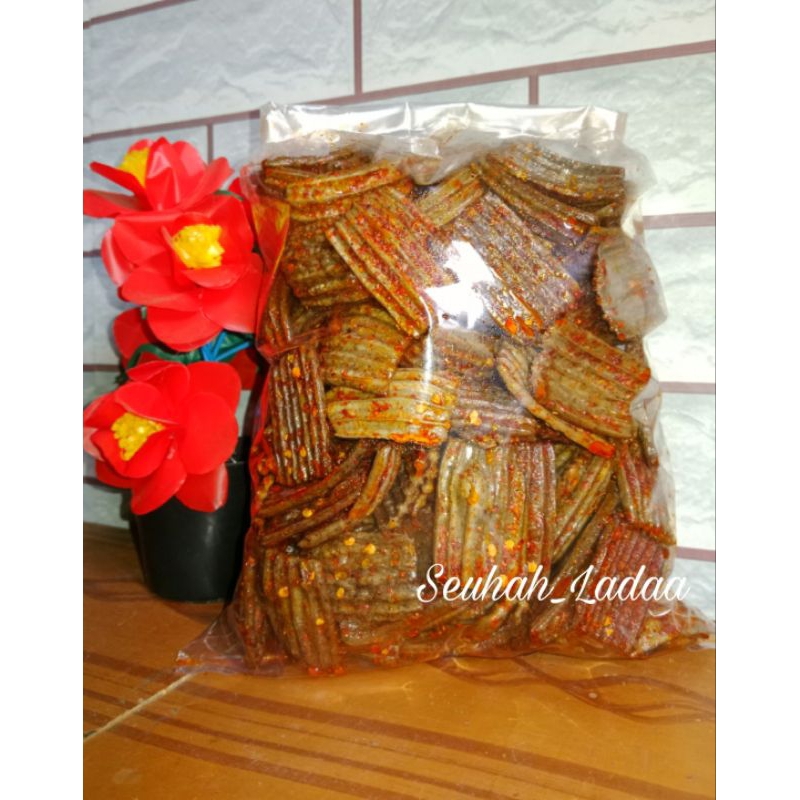 

Krupuk jengkol ekstra pedas daun jeruk 1kg