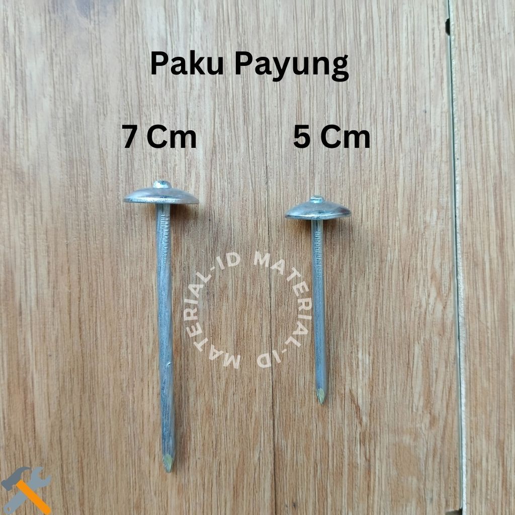 1/4 KG Paku Payung atap Seng Fiber Gelombang Asbes 5 cm 7 cm