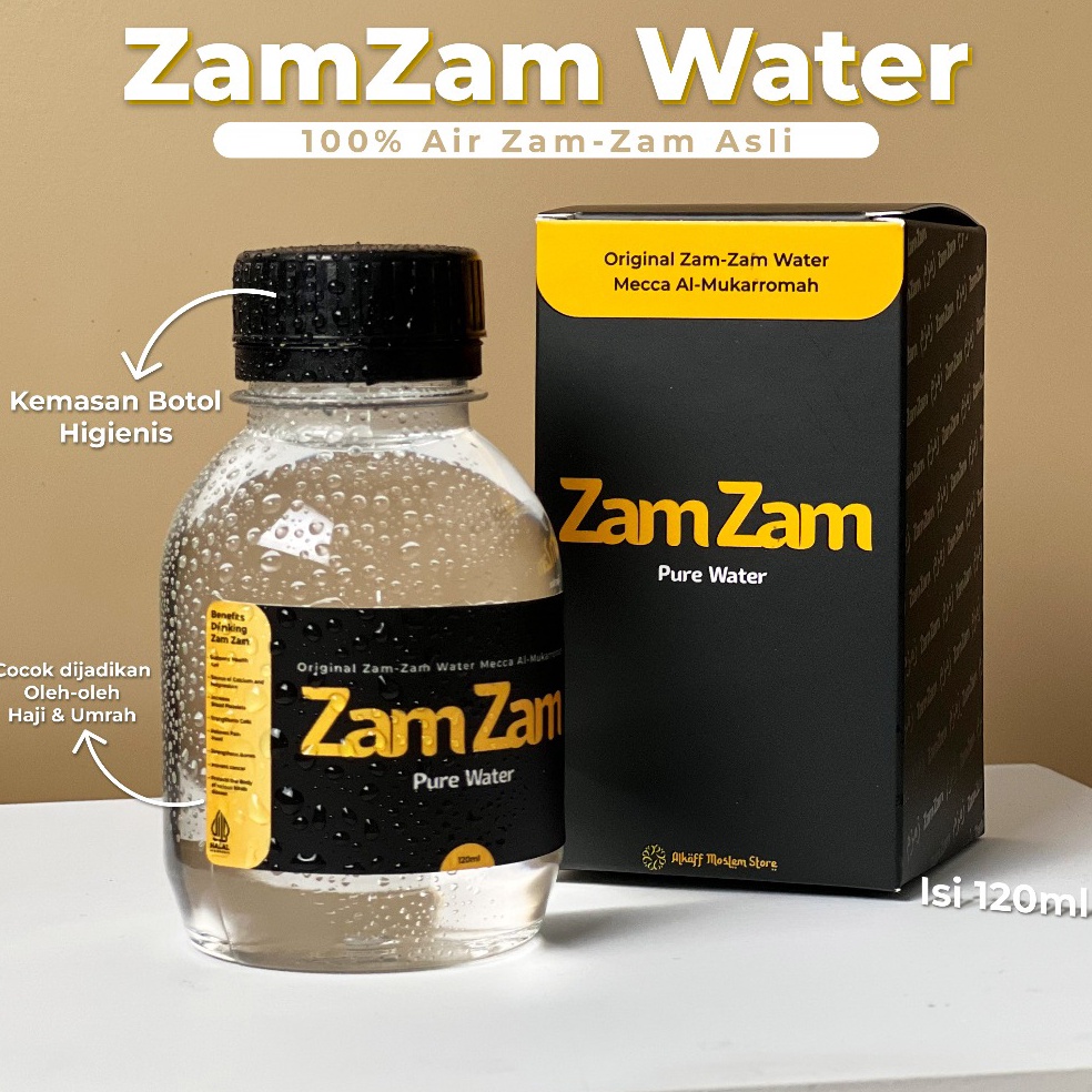 

[ALKAFF ZAM ZAM] - AIR ZAM ZAM ASLI ARAB SAUDI - 120 ml Terkini