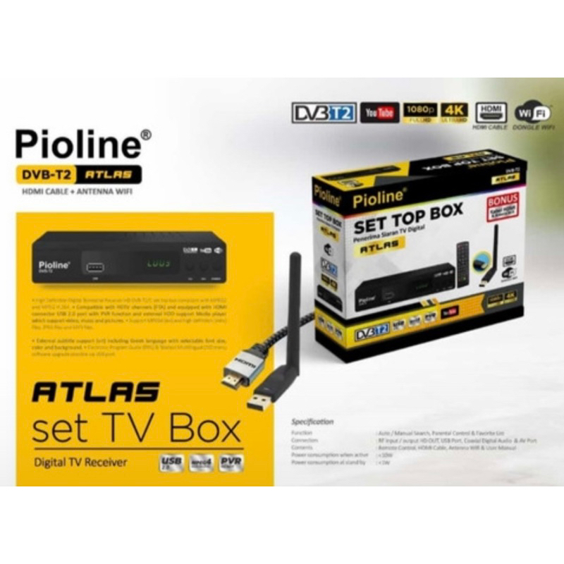 set top box pioline atlas 3in1 bisa wifi