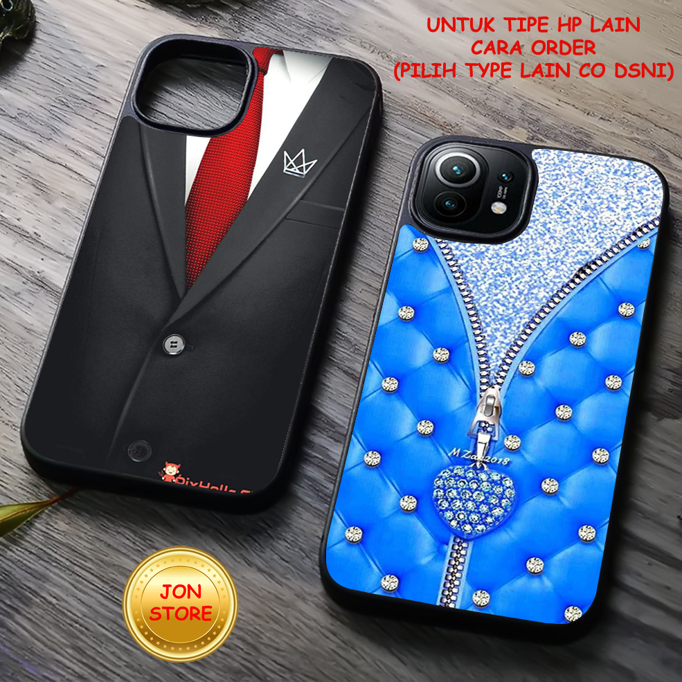 JON-STORE ( FF 28 ) Casing/Case Sofcase Hardcase Glossy/kilau Motif Dasi Unik Untuk Samsung A14 A24 