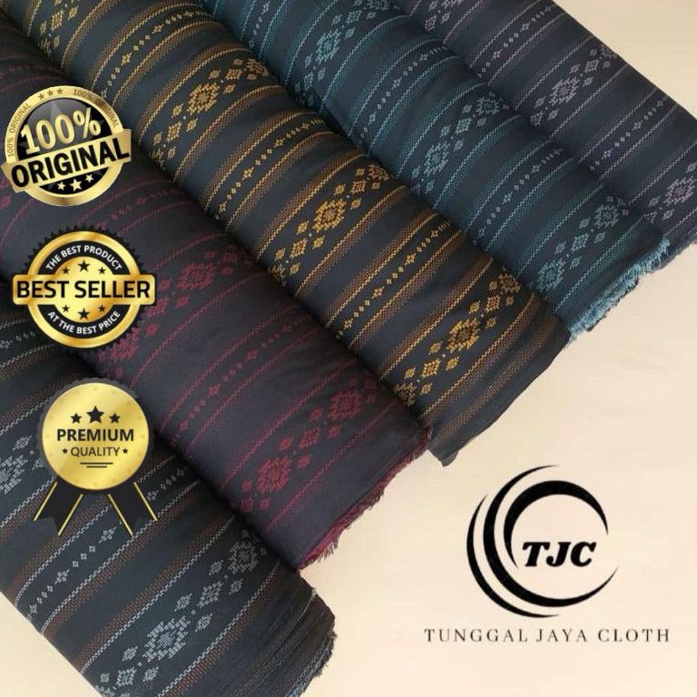 [☾I36<] kain jet black motif || kain abaya || kain hikmat [294]