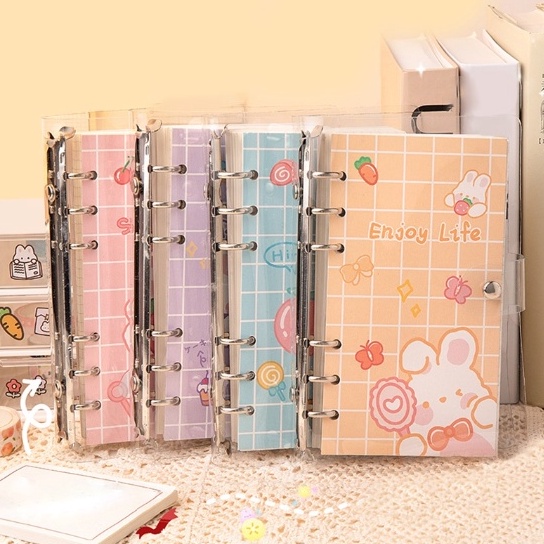 

Diskon Promo.. RABBIT BEAR Binder A6 SET PVC dengan loose leaf 100 Lembar GRID GARIS W8G