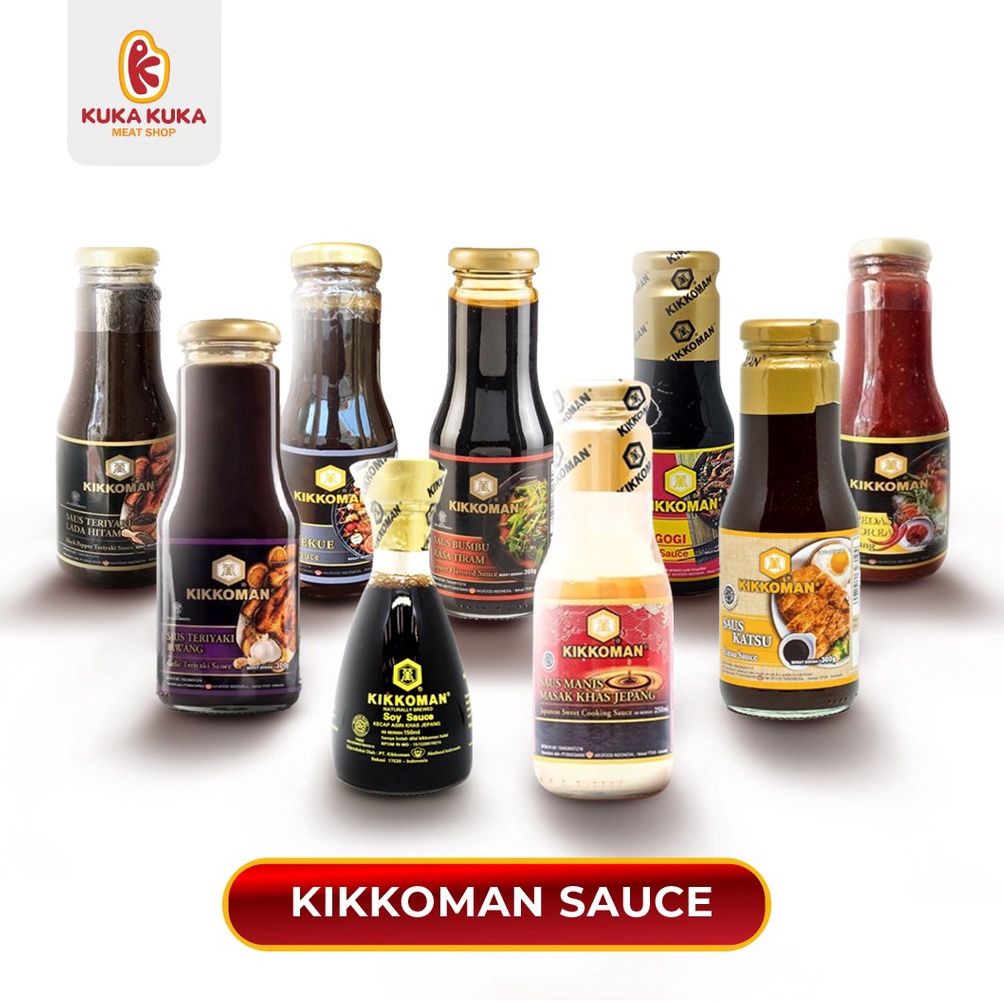 

61 Saus Kikkoman All Variant Bestseller 300gr BBQ, Garlic Teriyaki, Bulgogi, Gochujang, SoySauce, Mirin, Blackpepper, Katsu & Tiram 69