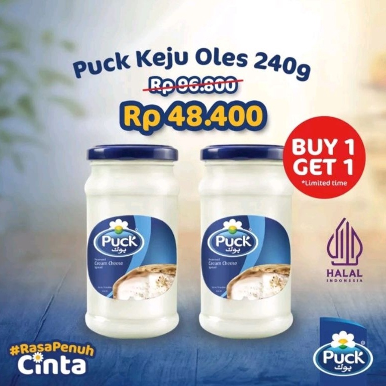 

[Produk YA42] KEJU PUCK 240 GRAM BUY 1 GET 1 FREE EXP 19/12/2023 Model Terkini