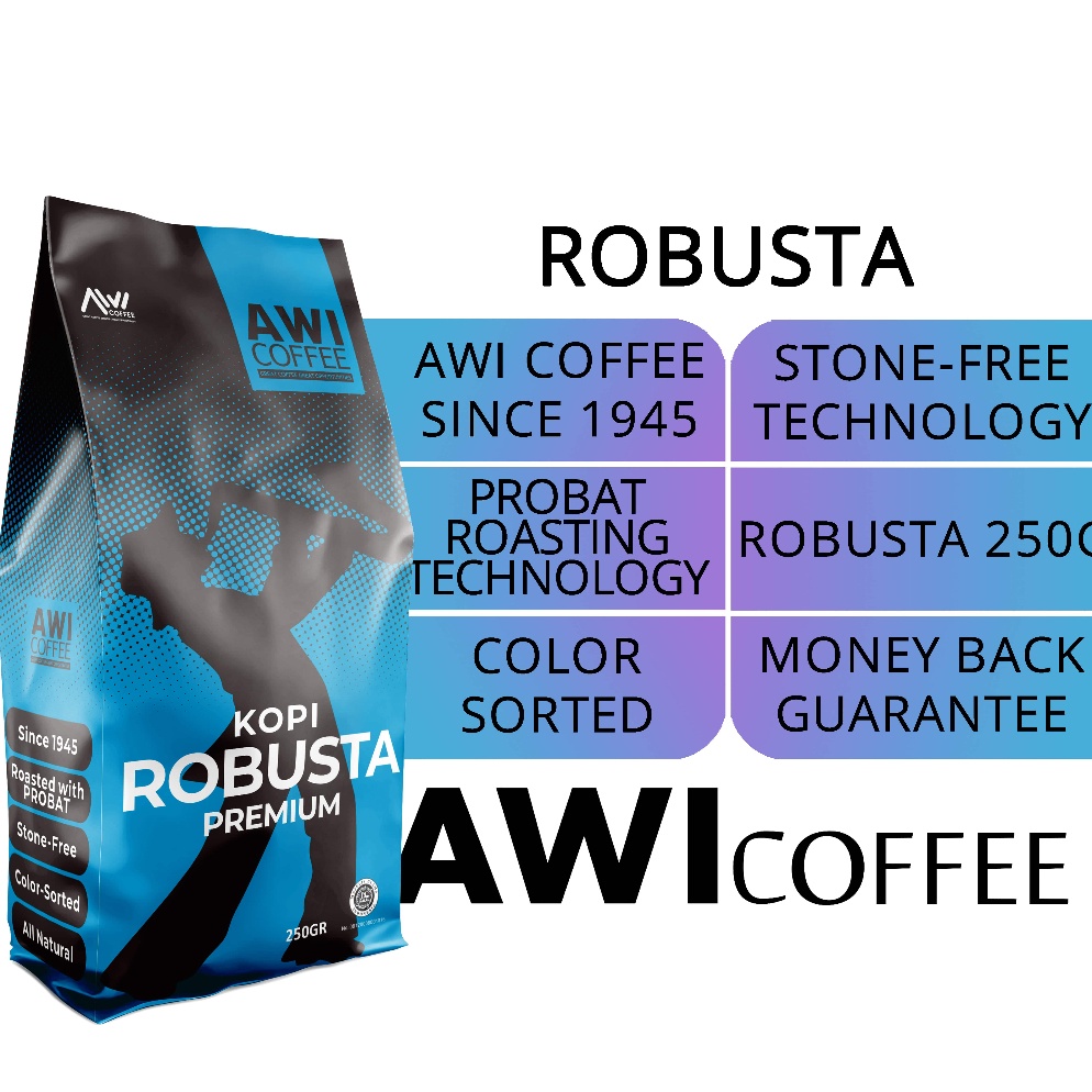 

B@u KOPI SIDIKALANG | Robusta Premium 250gr Biji / Beans | AWI COFFEE Bring it back