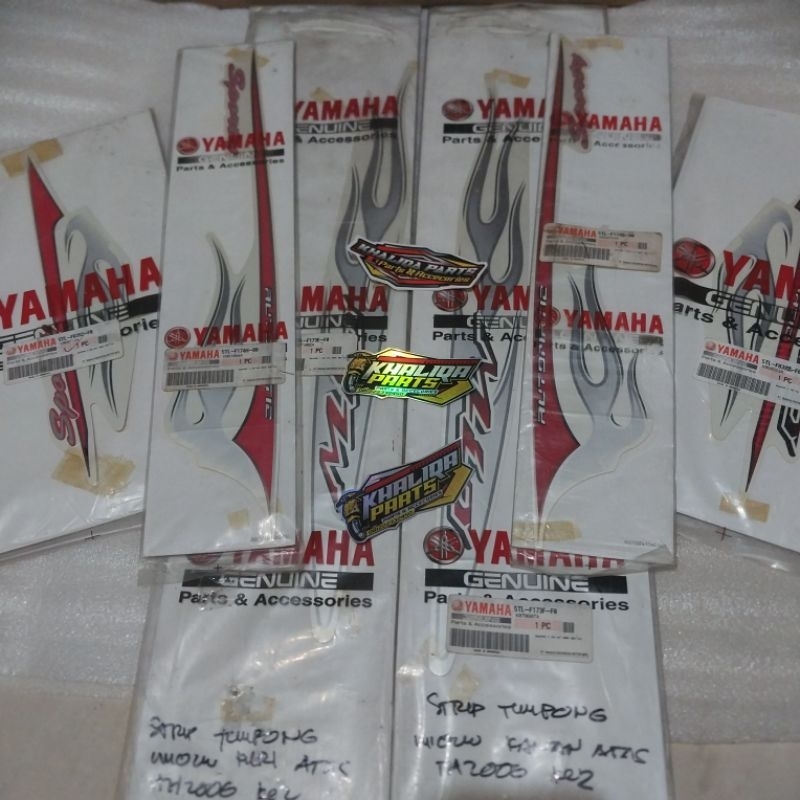 striping stiker list body mio sporty mio lama mio api putih 2006 original
