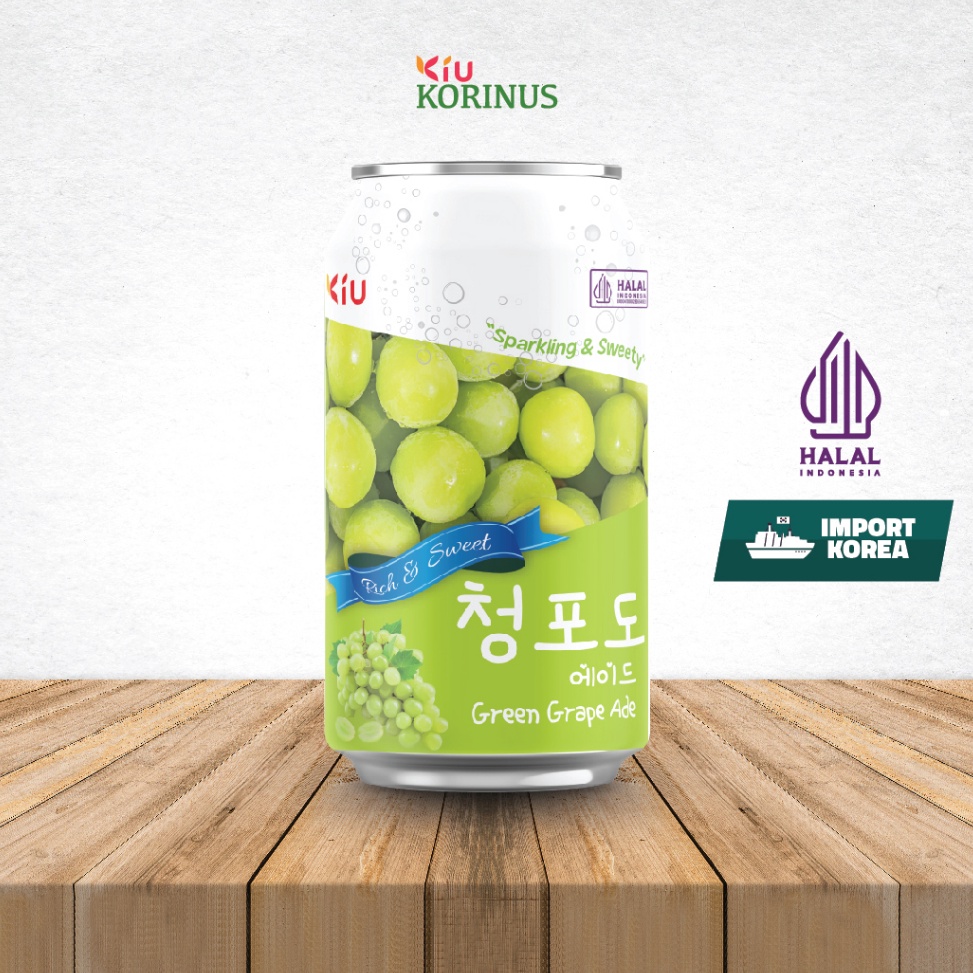 

➤Stock Banyak✪➘ K- Green Grape Ade/Minuman Karbonasi Rasa Anggur Hijau 350ml R58