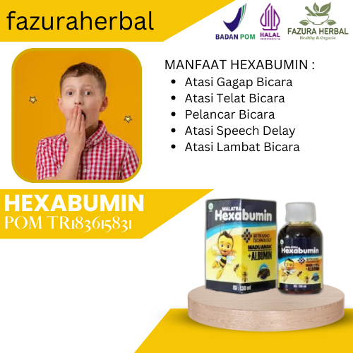Hexabumin - Obat Anak Telat Bicara, Obat Gagap Bicara Pada Anak, Obat Anak Lancar Bicara, Obat Anak 