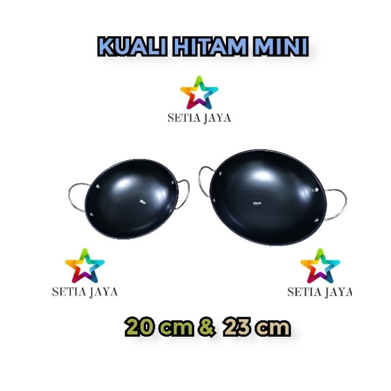 KUALI HITAM MINI / KUALI HITAM ANTI LENGKET MINI UKURAM 20 CM & 23 CM
