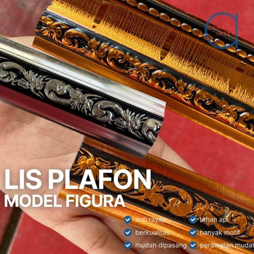 LIS PLAFON PVC MODEL FIGURA MEWAH COCOK UNTUK RUANG TAMU / KAMAR