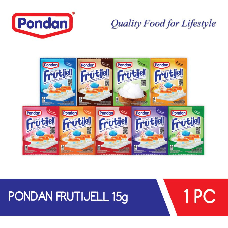 

Pondan Frutijell 15g Jelly Powder Agar Agar Bubuk Konnyaku