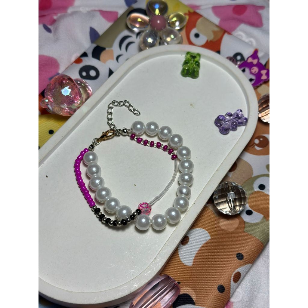 GELANG MANIK MANIK MUTIARA /GELANG MANIK MODEREN/GELANG MANIK MANIK BEADS /GELANG MANIK MANIK MUTIAR