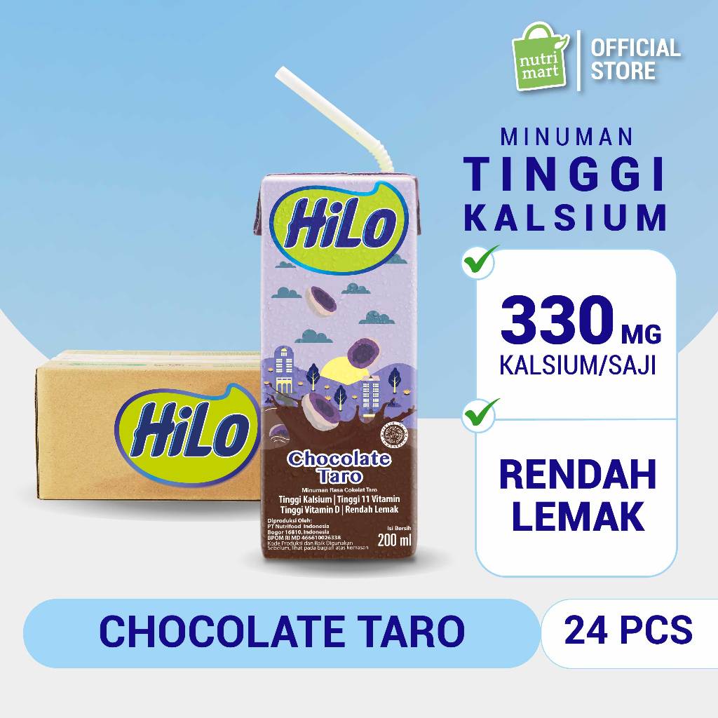 Promo Harga Hilo Ready to Drink Chocolate Taro 200 ml - Shopee