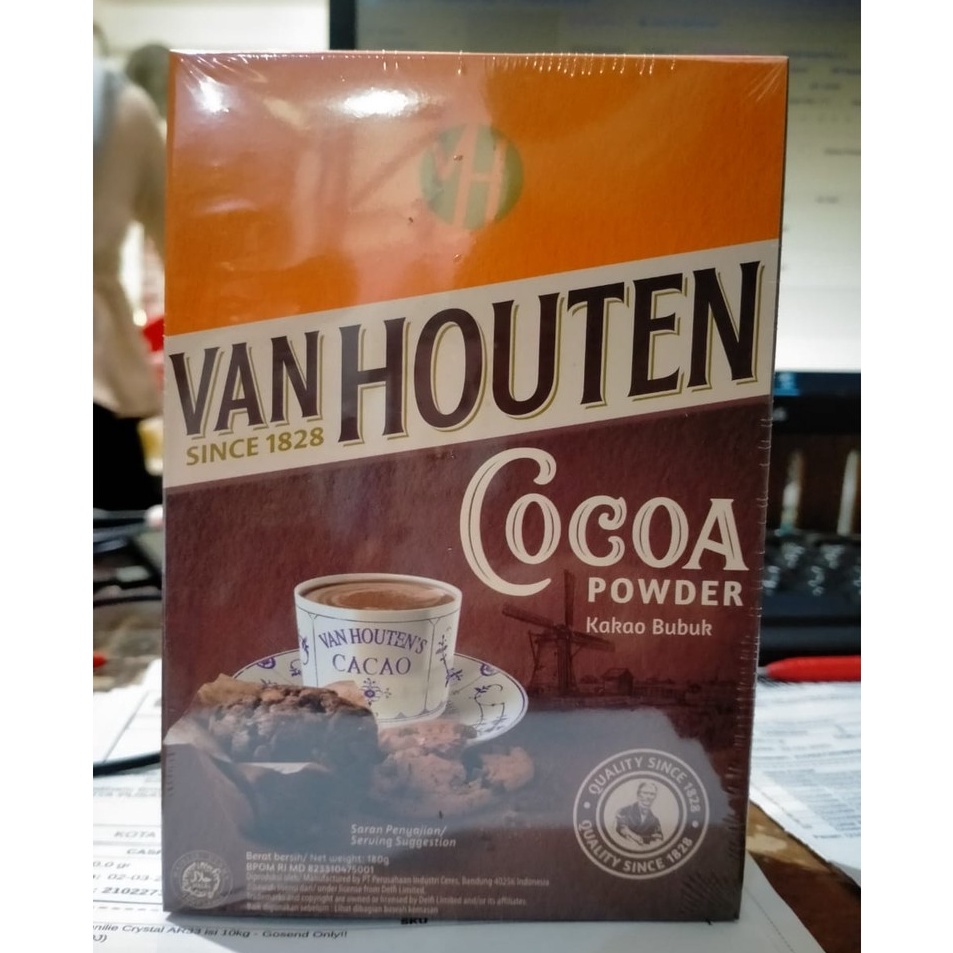 

[KODE MERQ0] Cokelat - Chocolate Bubuk Van Houten 180gr - Cocoa Powder