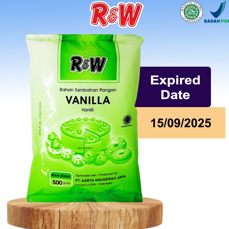 

[KODE 6BVM0] Vanili Bubuk Perisa Vanila Rajawali R&W RW 500 gr