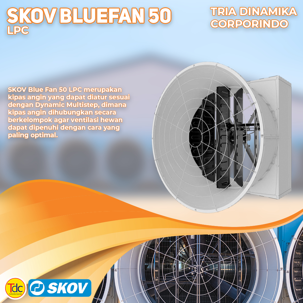 Kipas/Blower 50 Inch SKOV Blue Fan 50 LPC - Alat Ternak Kandang Ayam
