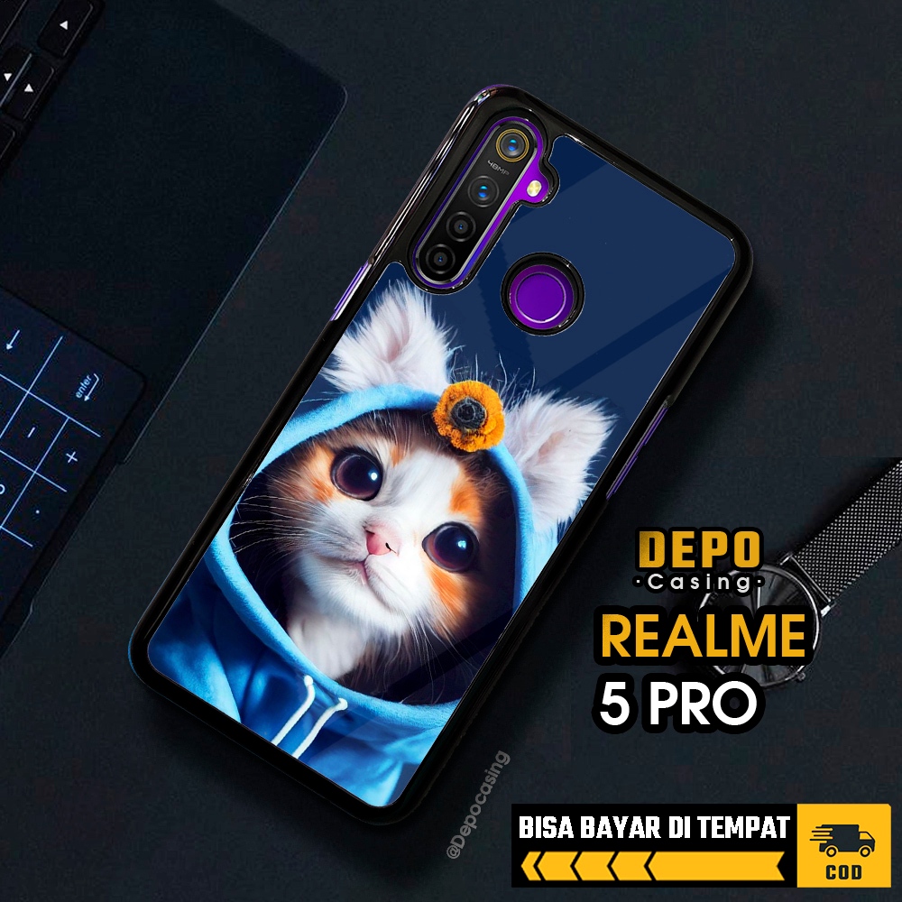 Case Realme 5 Pro Casing Realme 5 Pro Casing Depo Casing [MEOW] Case Glossy Case Aesthetic Custom Ca