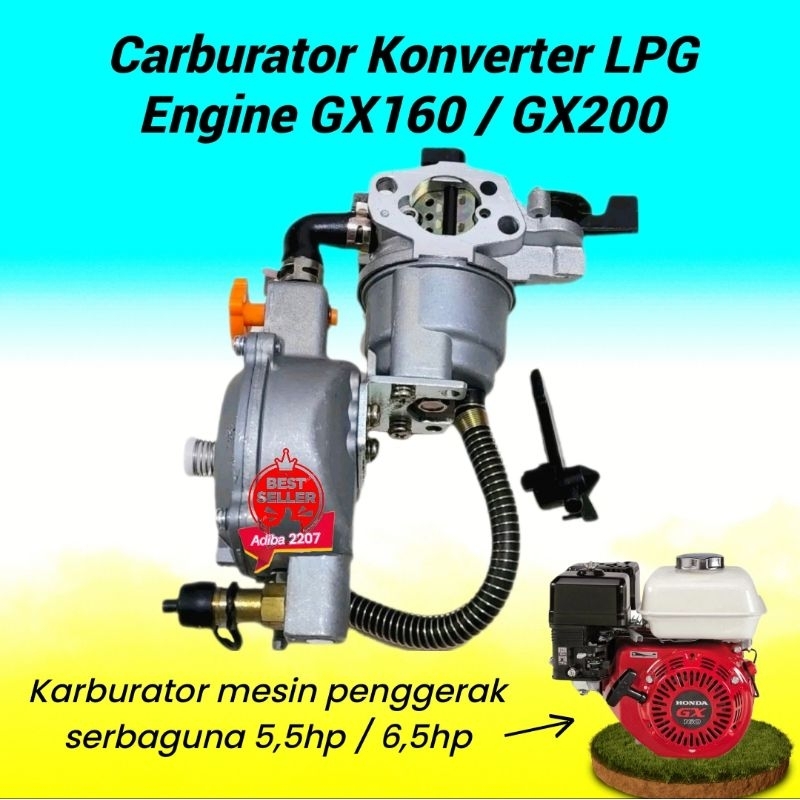 Carburator converter gas LPG GX160-GX200 | karburator konverter LPG GX160/200 mesin diesel penerak