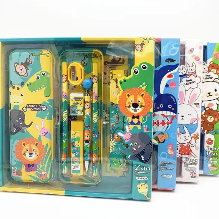 

[KODE CZGHJ] Alat Tulis Kotak Pensil Anak Full Set 7In1 Cute Stationery Untuk Hadiah Anak / Sekolah / Kotak Pensil / Alat Tulis