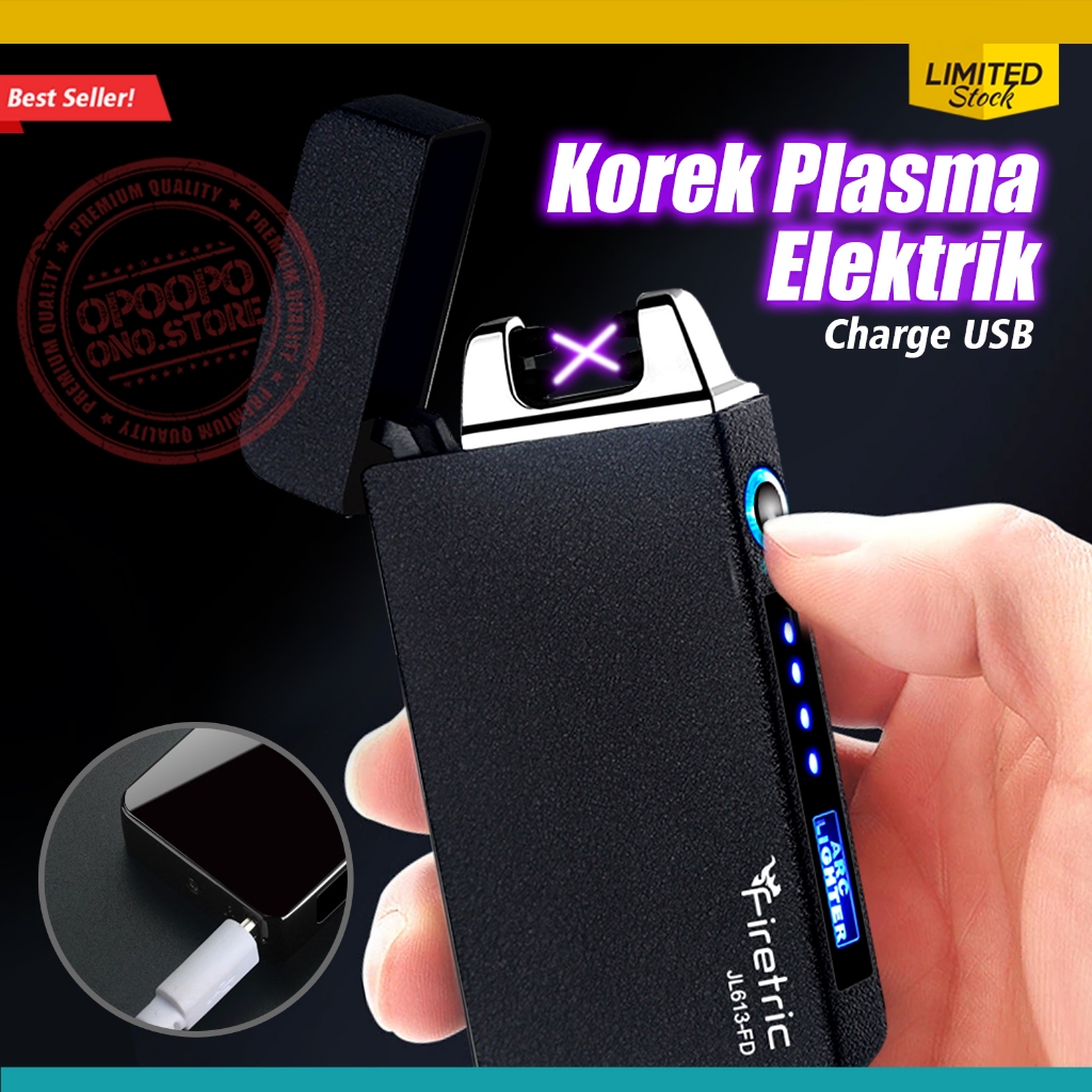 Korek Elektrik Cas USB (Plasma) - FIRETRIC. Korek Elektrik Cas USB.