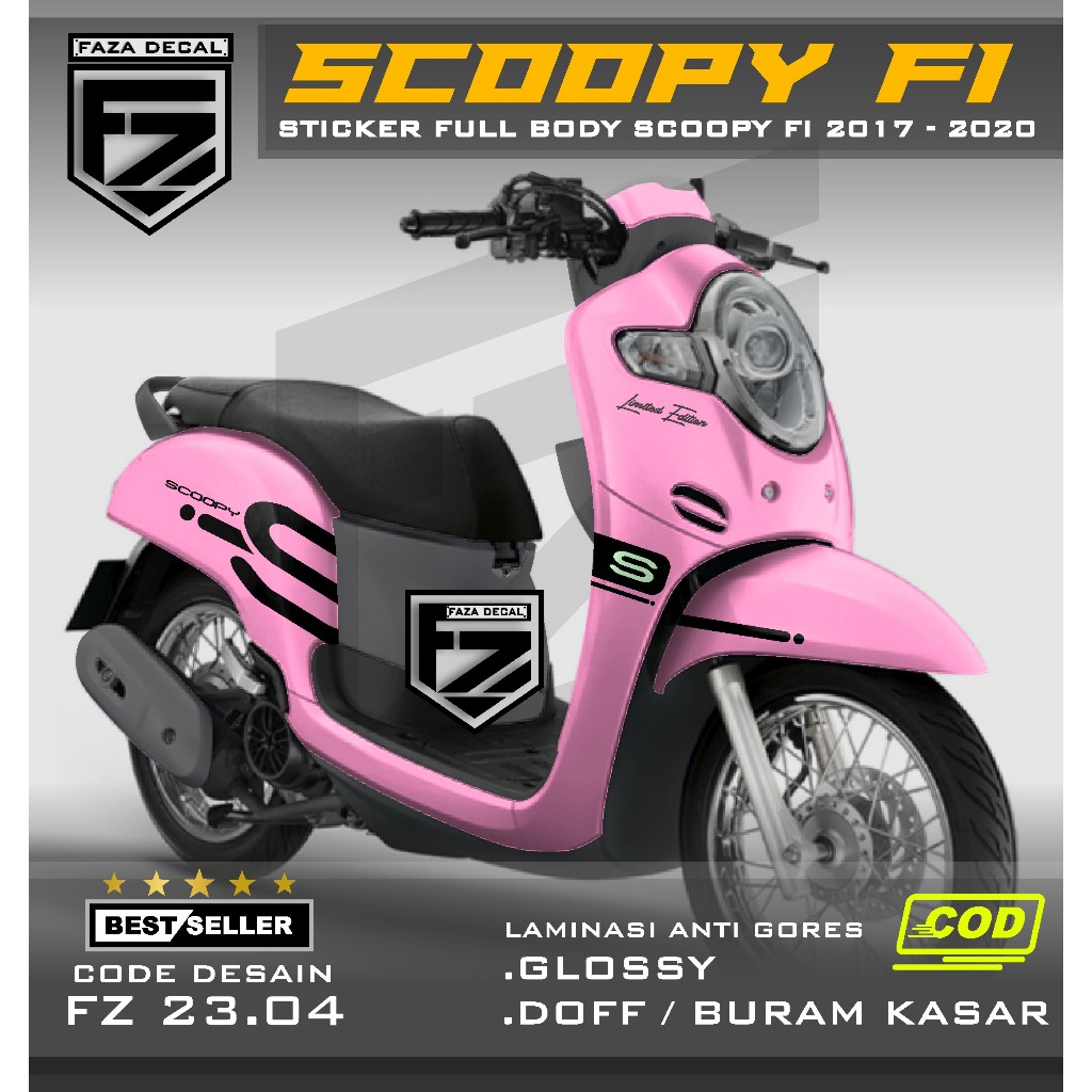 Decal Sticker SCOOPY FI 2018 Full Body polos - dekal Scoopy 20017 2018 2019 FULL BODY Aksisoris vari