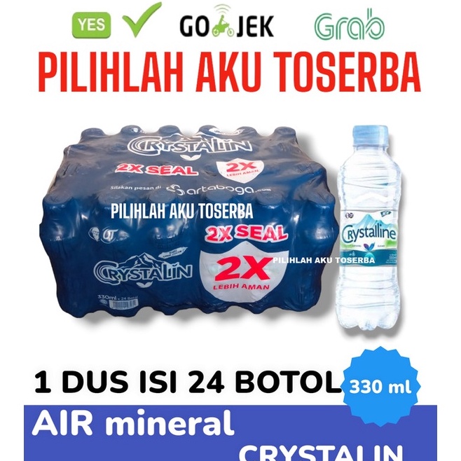 

[KODE HJZD9] CRYSTALIN Air Mineral Botol Mini Pet 330 ml - ( HARGA 1 DUS ISI 24 )