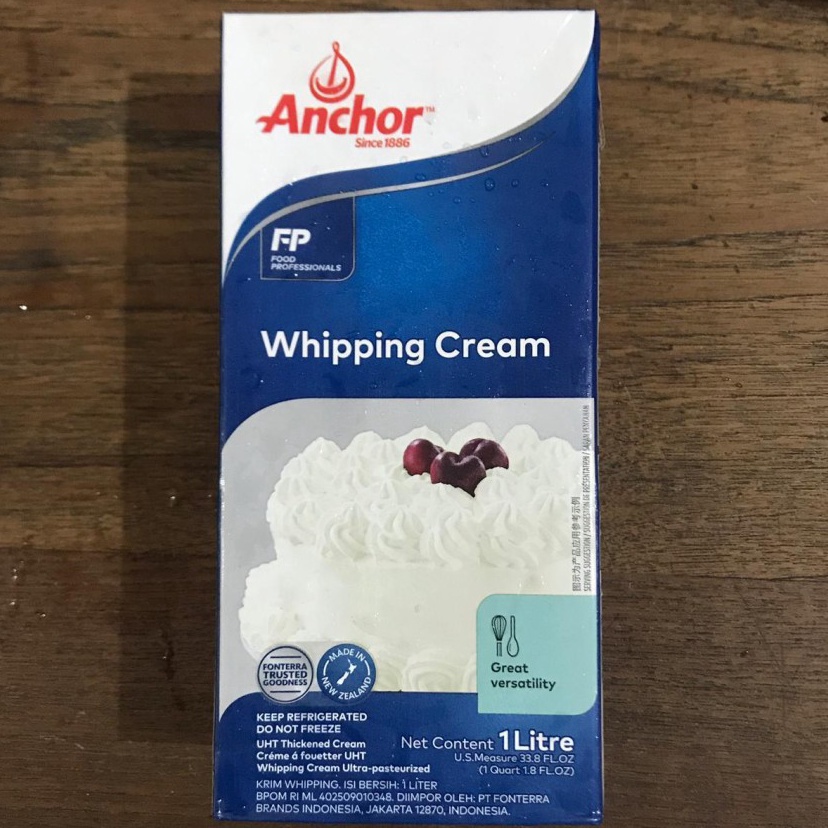 

[KODE PRODUK DNWUI8653] GOSEND ONLY - Anchor Anchor Whipping Cream / Whip Cream 1liter