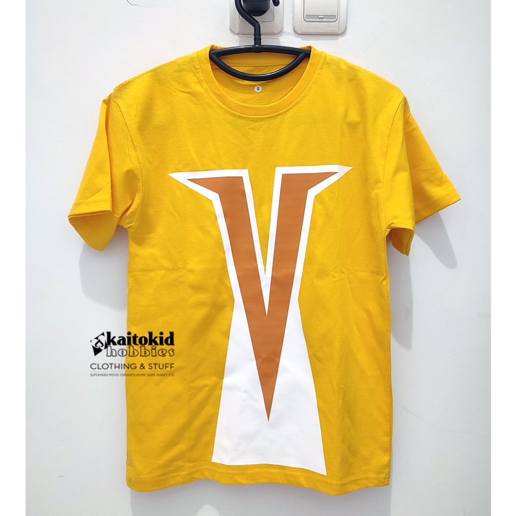 Kaos VOLTUS V KUNING Kostum Pilot Voltes Robot Jadul Lengan Pendek