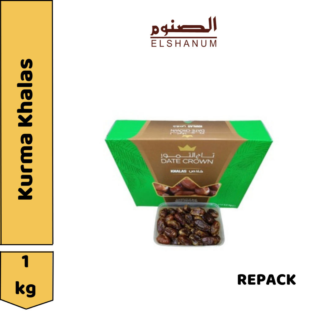 

Kurma date crown khalas 1kg premium / Khalas Premium | Oleh Oleh Haji | Date Crown Khalas Original