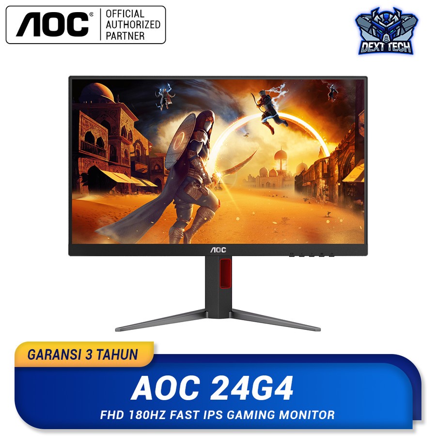 AOC 24G4 24" FHD 180Hz Fast IPS Gaming Monitor