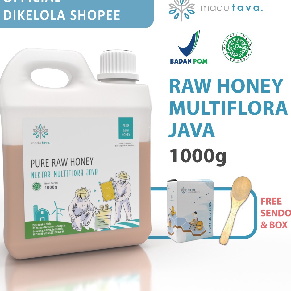 

[KODE PRODUK ZJZQK5491] Madu Asli Murni 1kg Tava Grade A Nektar Multiflora Java 100% Alami Pure Natural Raw Honey