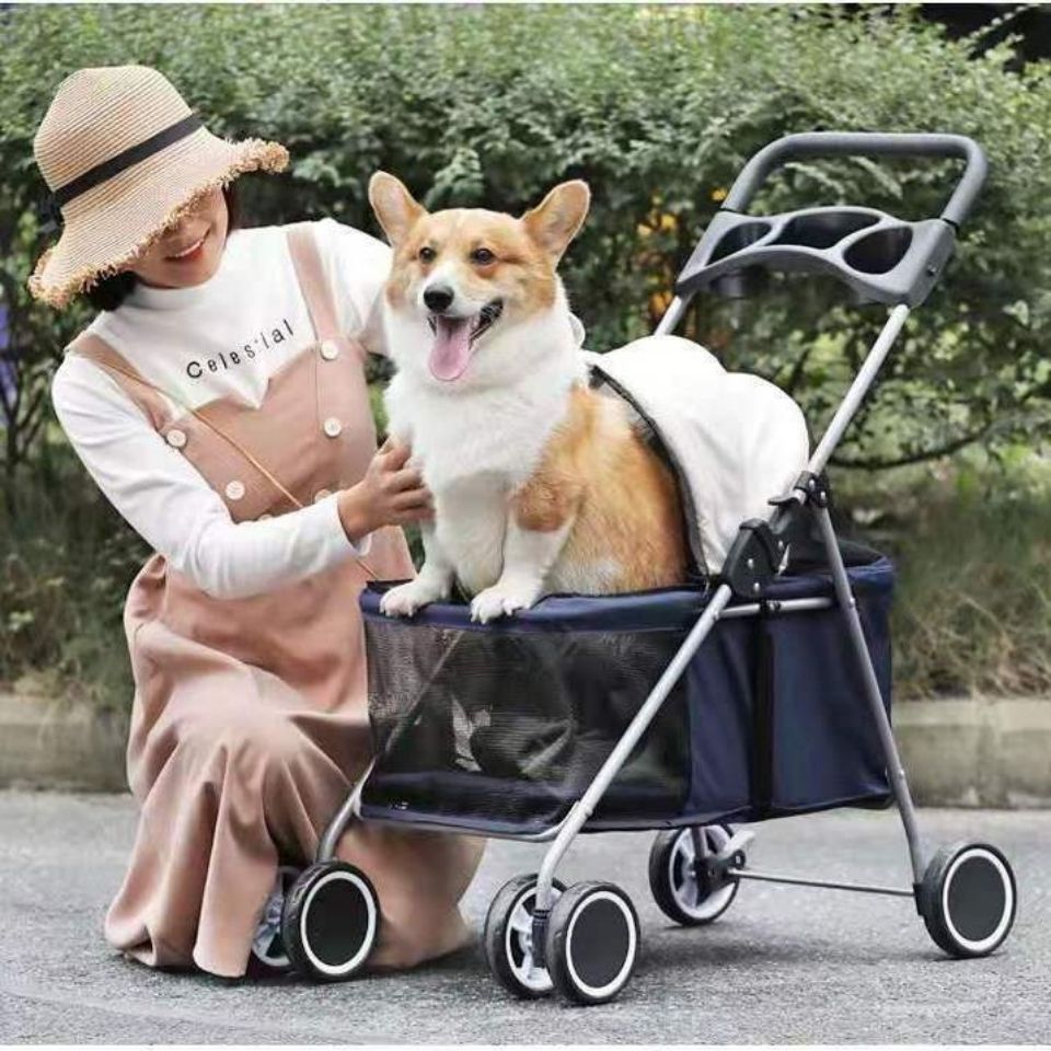 Kadung Tresno Stroller Anjing Stroller Kucing Pet Stroller Foldable Pet Stroller Detacable Pet Cargo