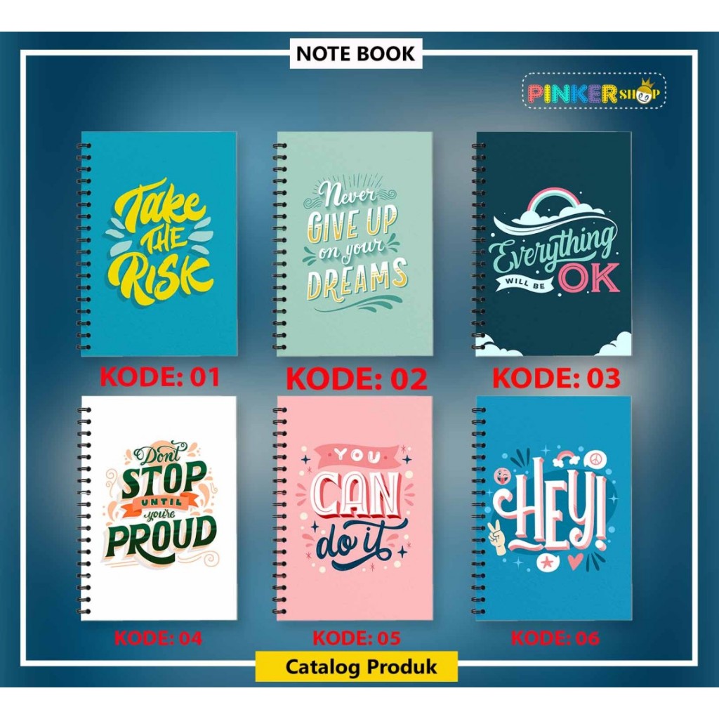 

(NS-012) BUKU TULIS NOTEBOOK A5 14,8 cm x 21.0 cm dan A6 10,5 x 14,8 cm SPIRAL POLOS / GARIS
