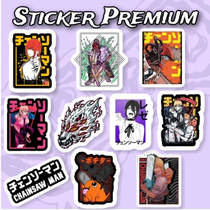 

Sticker Chainsaw Man Pack 10 pcs premium waterproof